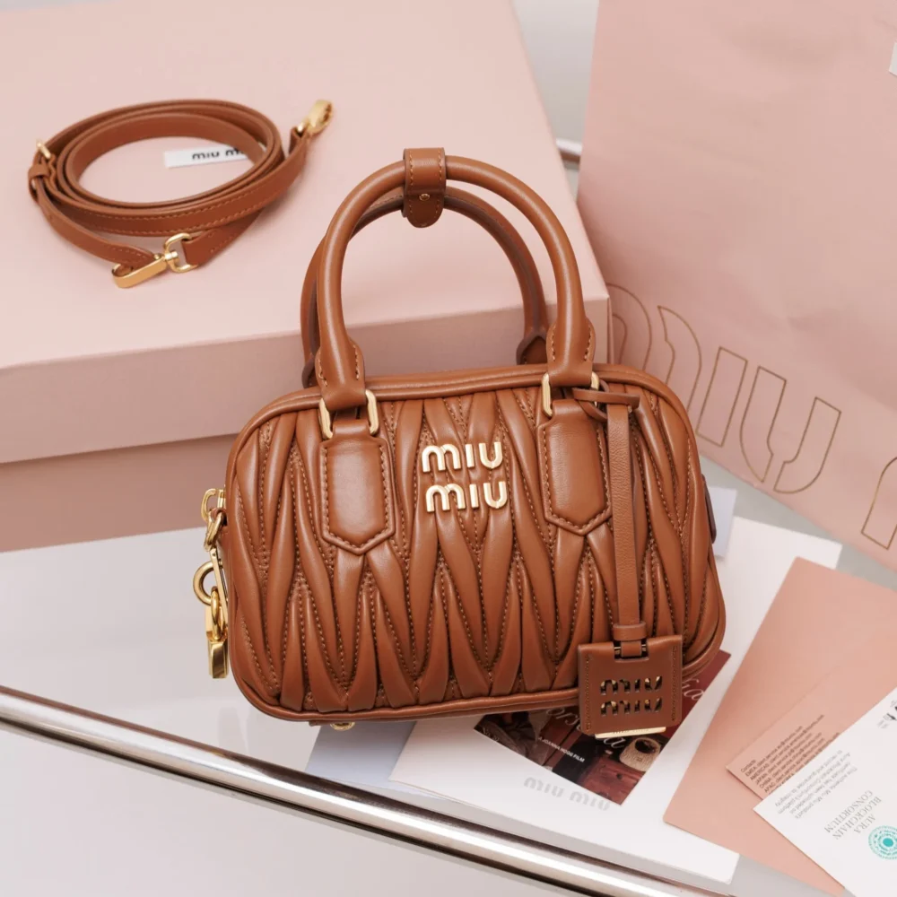 Miu Miu Arcadie Matelassé Nappa Leather Bag