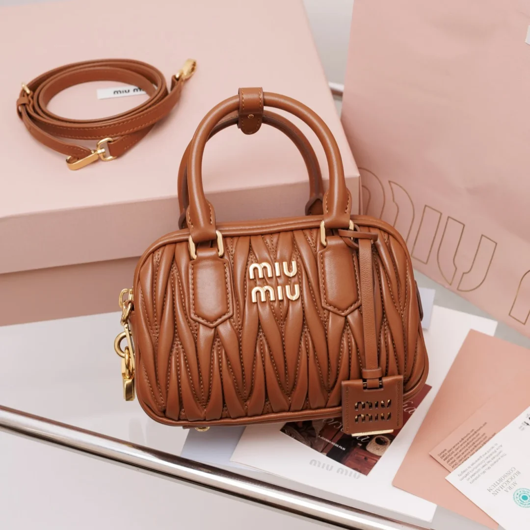 Miu Miu Arcadie Matelassé Nappa Leather Bag