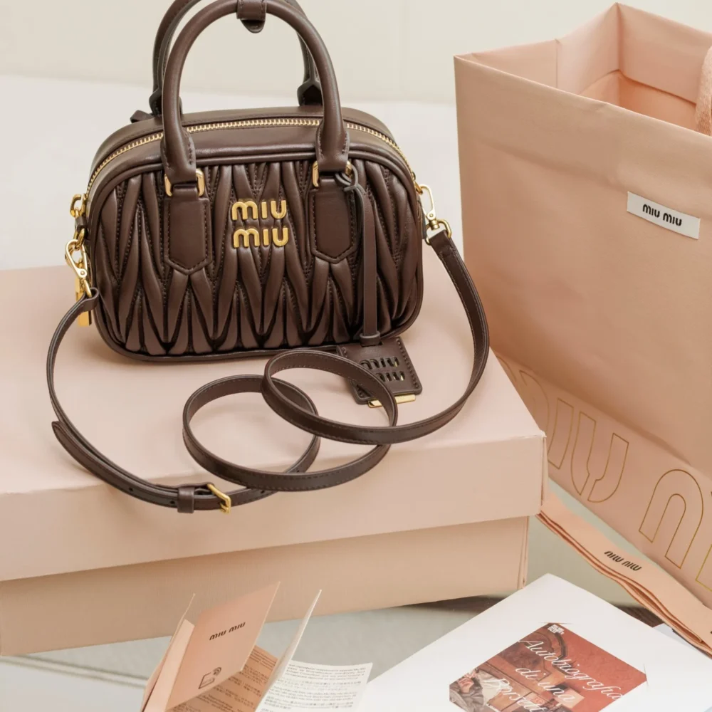 Miu Miu Arcadie Matelassé Nappa Leather Bag