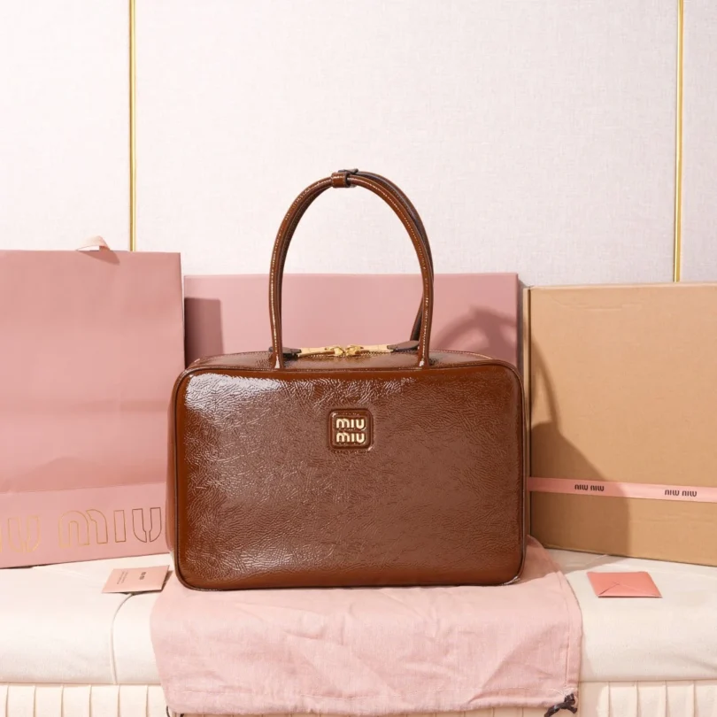 Miu Miu Beau Naplak Patent Leather Bag