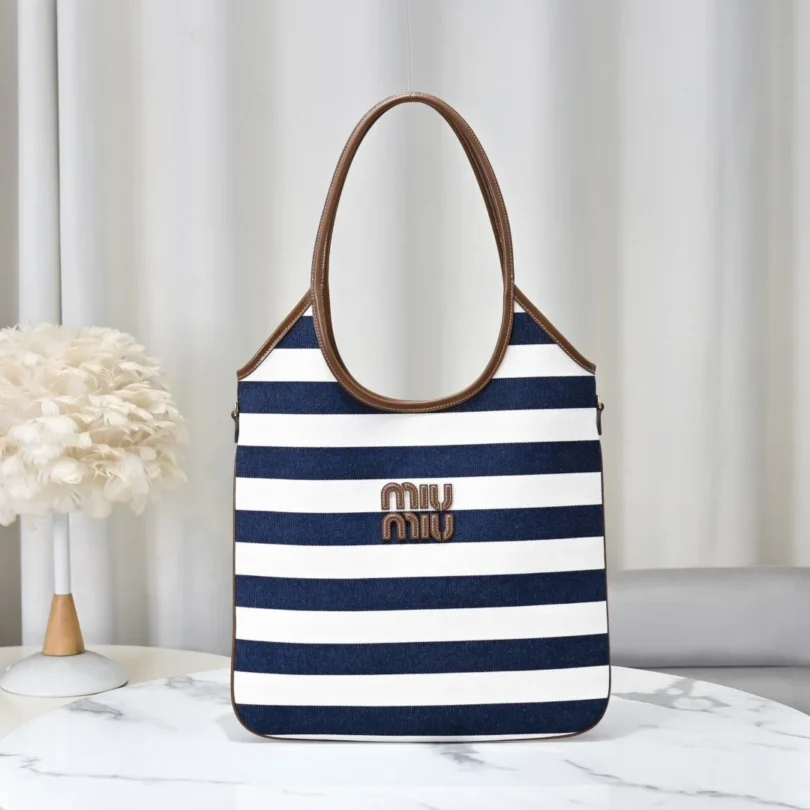 Miu Miu Ivy Canvas and Leather Bag