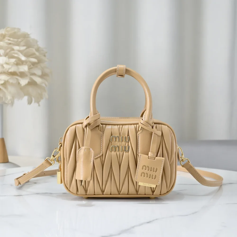 Miu Miu Arcadie Matelassé Nappa Leather Bag